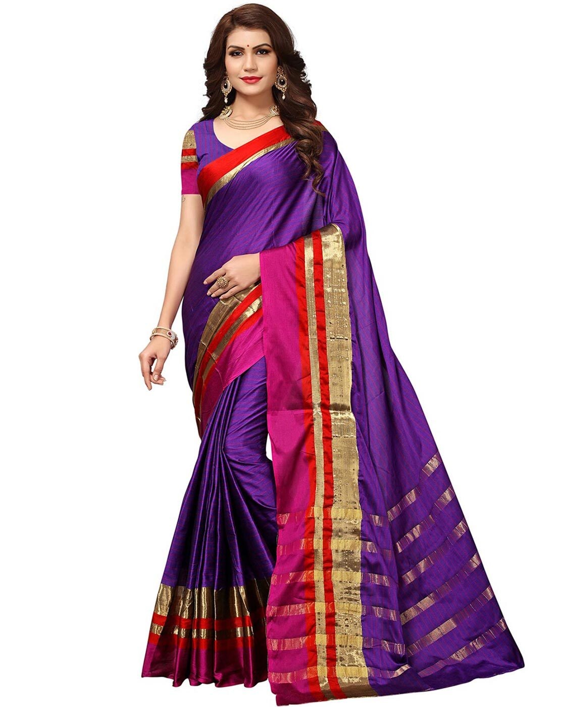 Buy Red Sarees for Women by Charukriti Online | Ajio.com