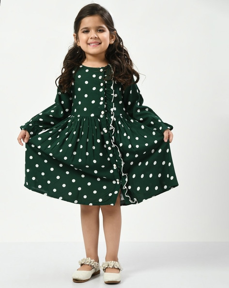 polka-dots spring dress and how to make it modern and on trend