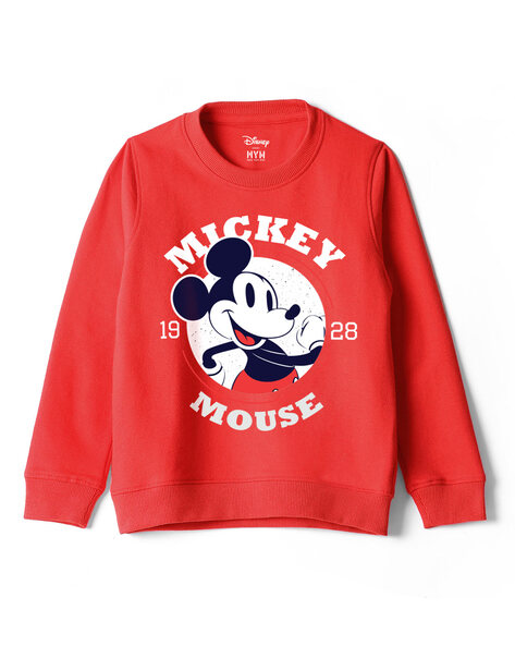 Red mickey 2025 mouse sweatshirt