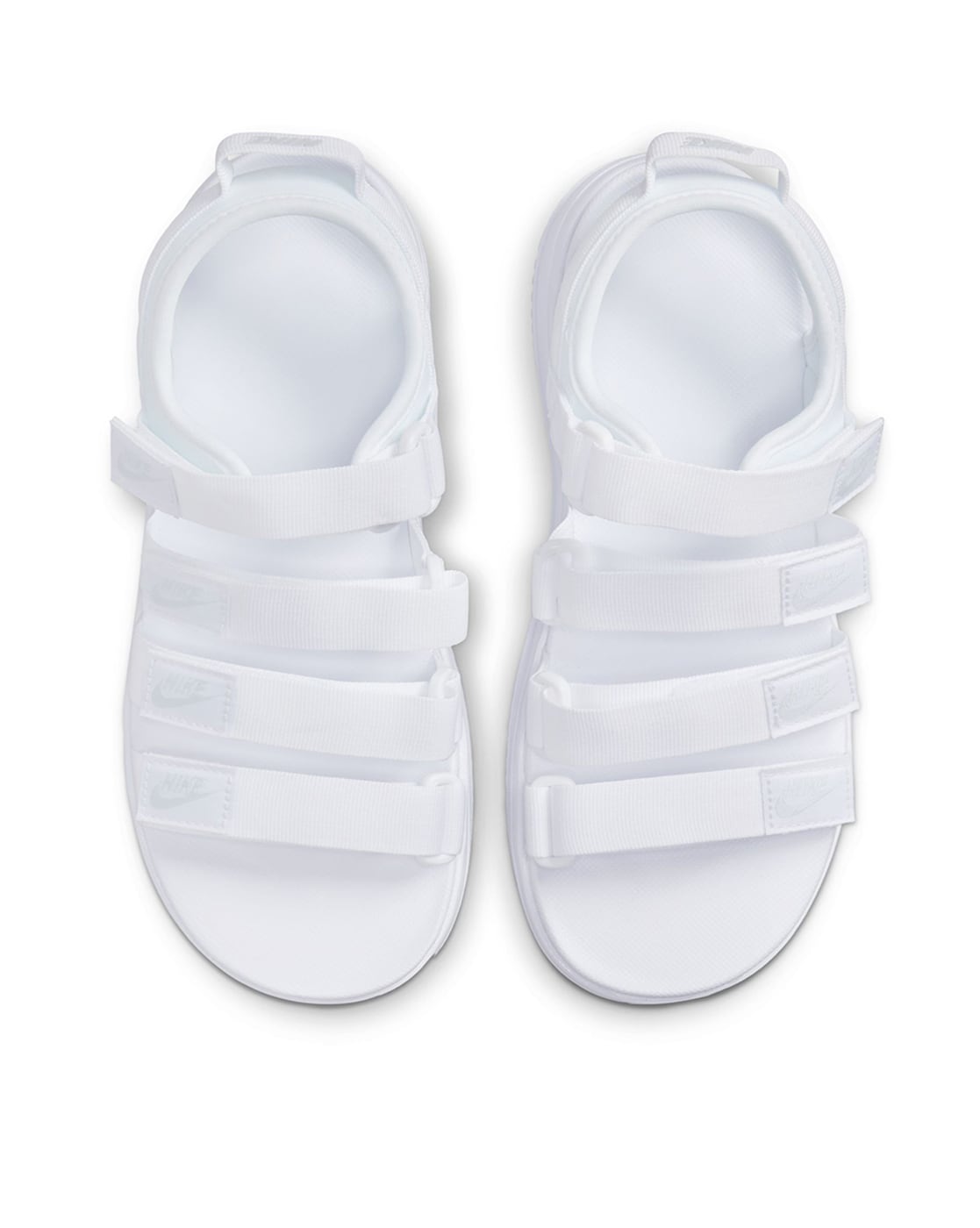 All white nike online sandals