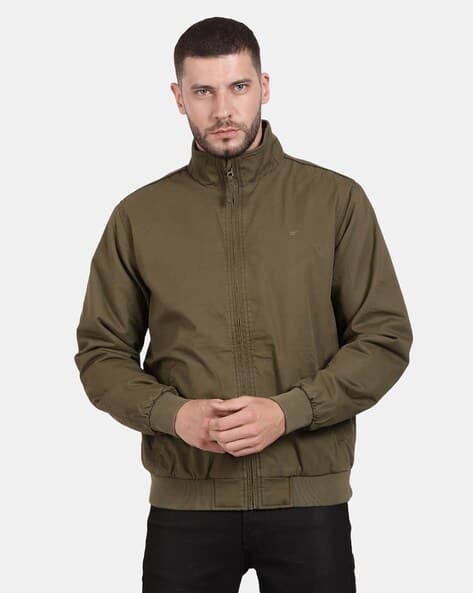 Ajio John Players Slim Fit Puffer Jacket Mens Buy Regular Fit