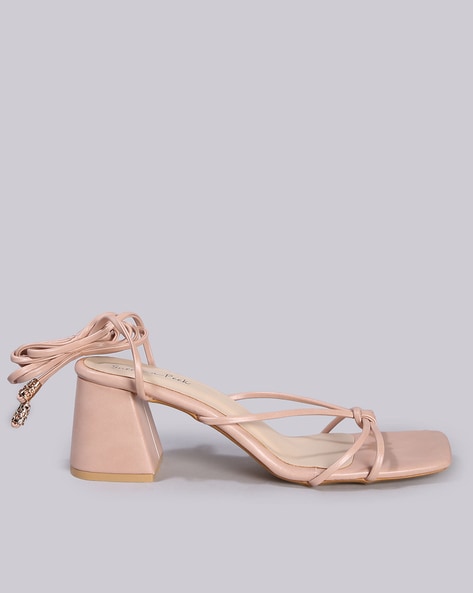 Buy Nude Heeled Sandals for Women by Sneak a Peek Online Ajio