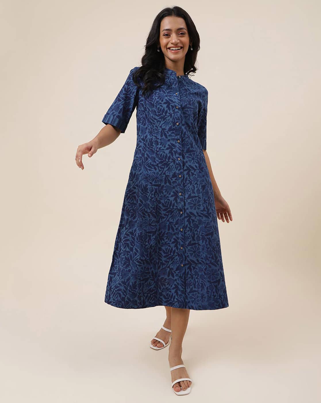 Buy Indigo Dresses for Women by Fabindia Online