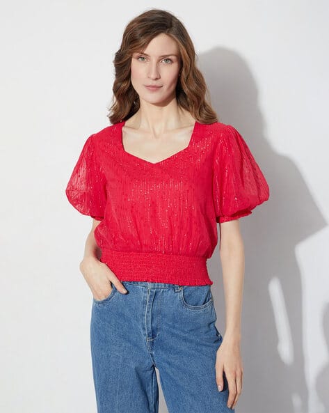 Mesh Tops Vero Moda Mock Neck Top Buy Pink Tops For Women By Vero