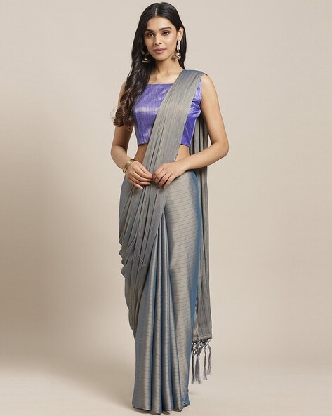 Buy Grey Sarees for Women by Saree mall Online