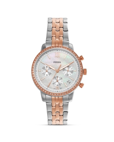 Women Chronograph Two Tone Watch - ES5279