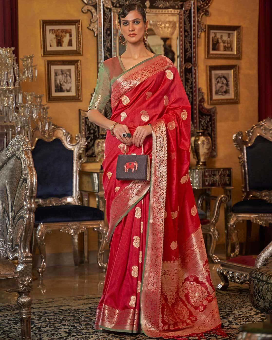 Pashmina Banarasi Silk Saree (adi77967)