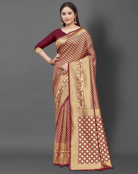 KHADI SILK beautiful HD ikkat style print Saree and attractive tassels –  Griiham