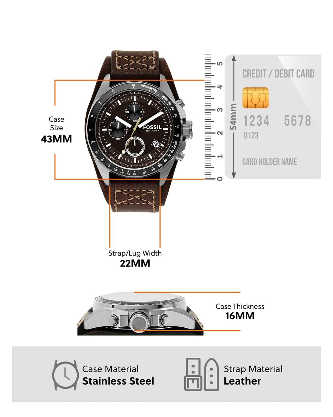 Buy Brown Watches for Men by FOSSIL Online