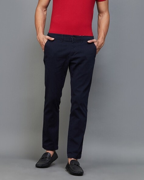 Relaxed Fit Flat-Front Pants