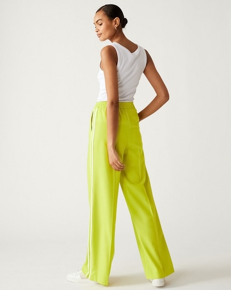 Buy Green Wide-Leg Pants Online - Label Ritu Kumar India Store View