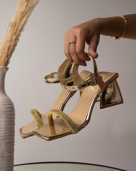 Buy Gold Sandals for Girls by Shoetopia Online Ajio