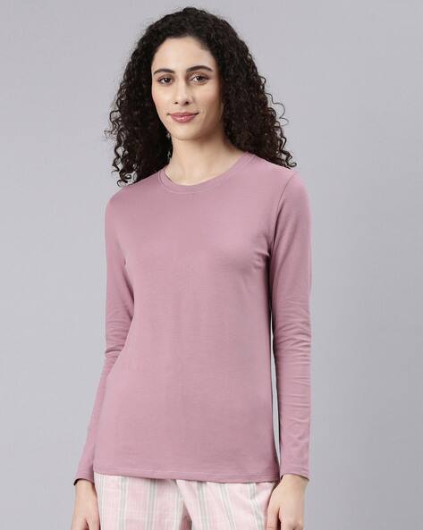 Crew-Neck T-Shirt with Full Sleeves