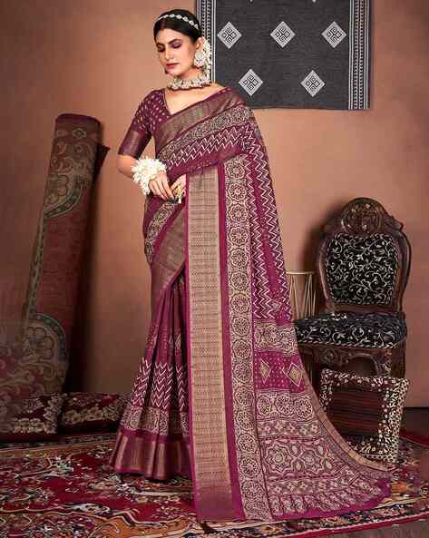 Magenta Silk Saree | Leemboodi