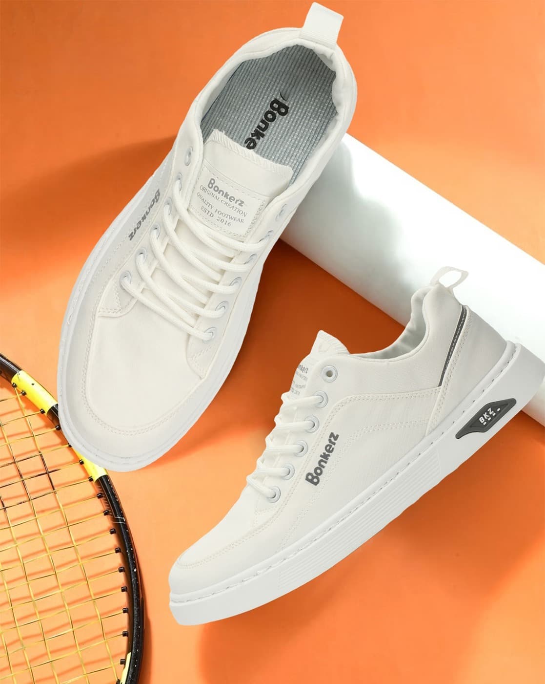 Buy White Sneakers for Men by BONKERZ Online | Ajio.com