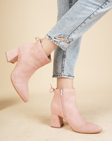 Light pink ankle on sale boots