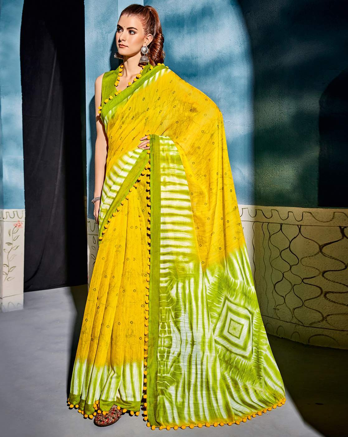 Buy Yellow Sarees for Women by Ri-wah Online