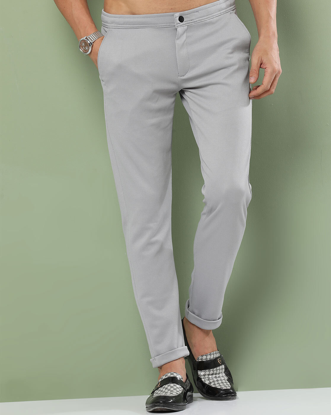 Colors from Sinina Grey - Women Light Grey Color Regular Fit Pants-SPAIN09