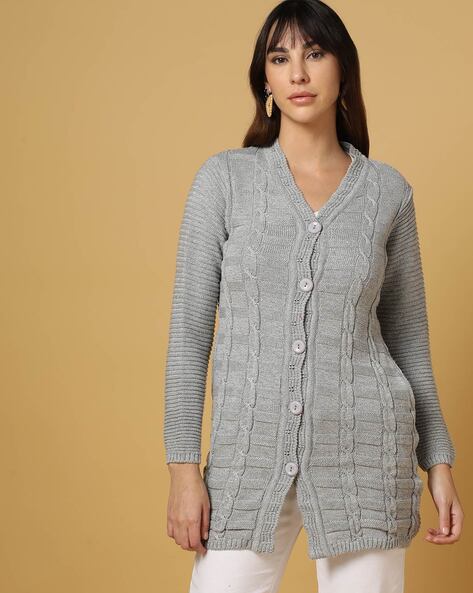 Buy Grey Sweaters Cardigans for Women by American Eye Online