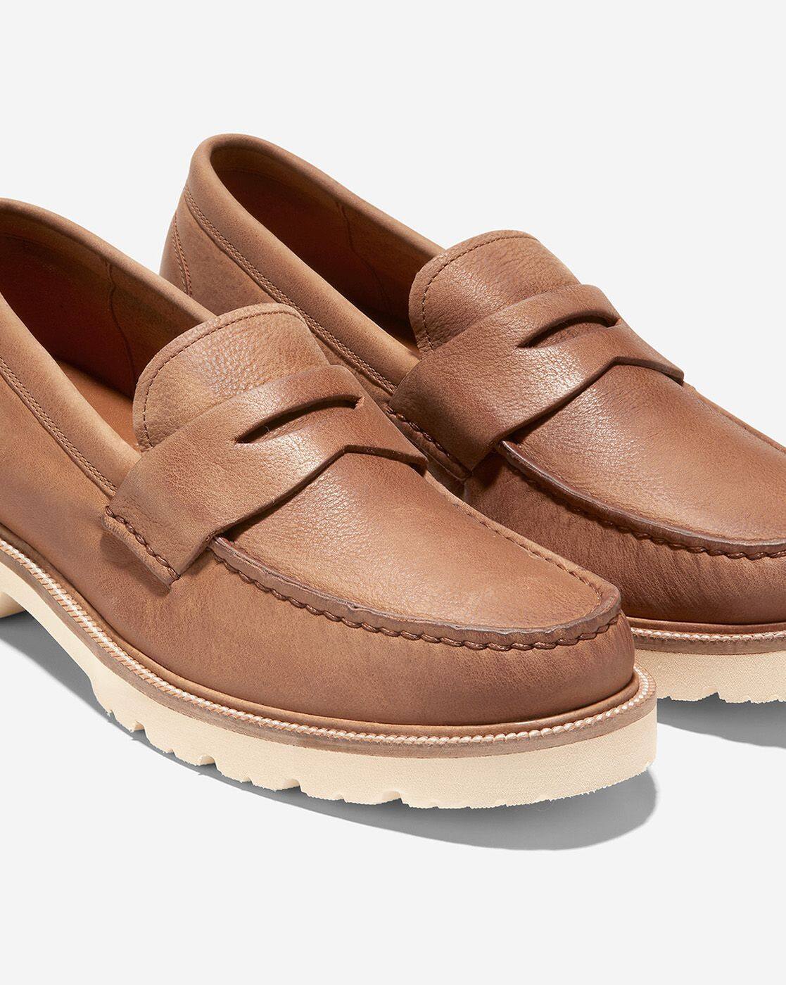 cole haan brown penny loafers