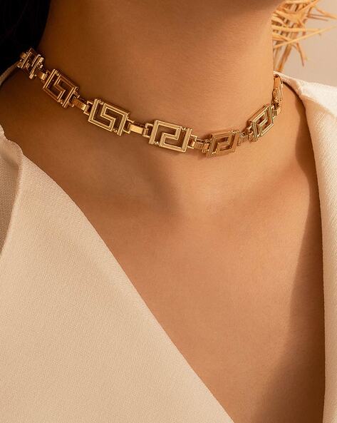 Gold plated hot sale choker chain