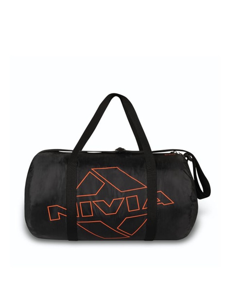 Orange and cheap black duffle bag