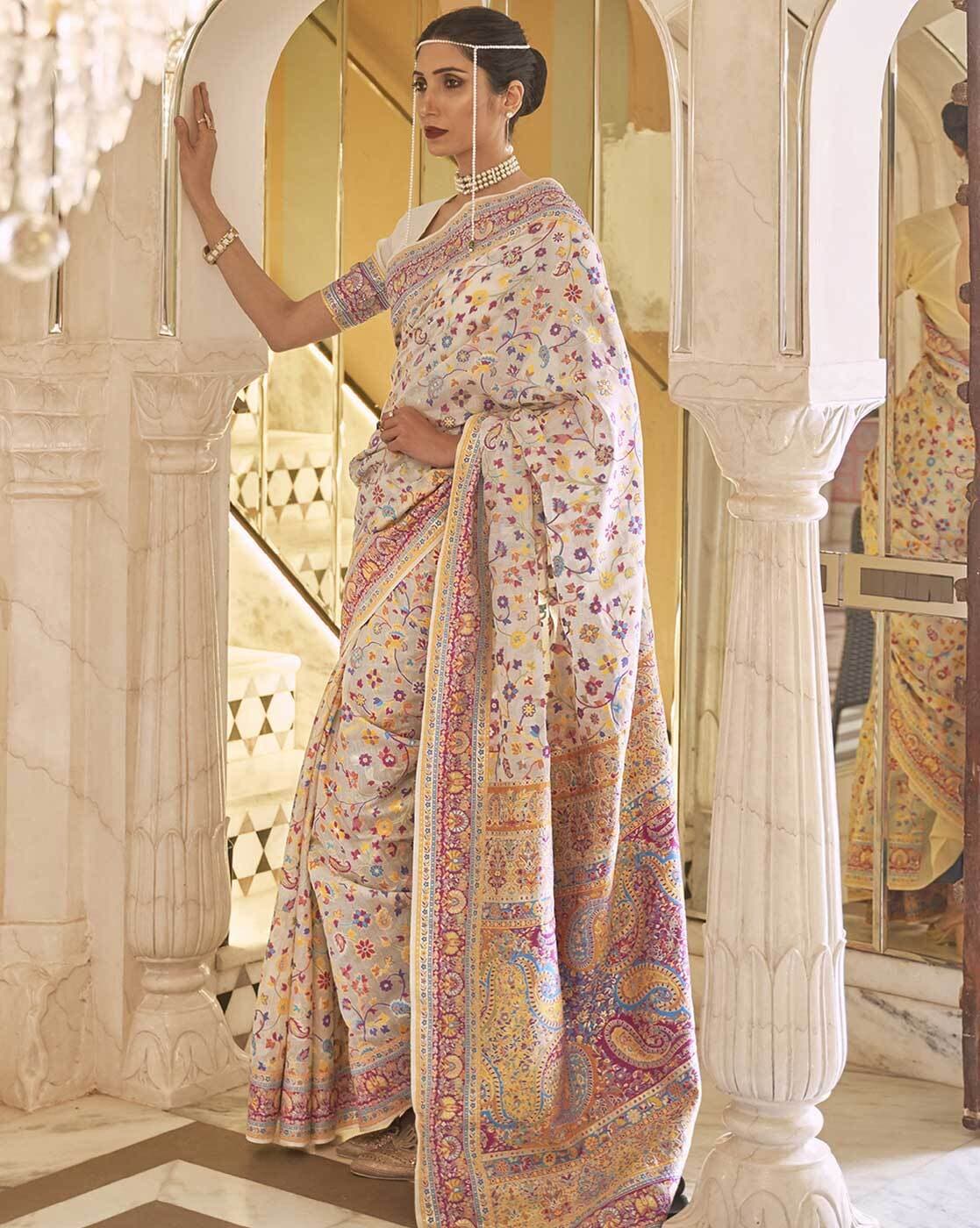 Noble Vichitra Silk Beige Saree -