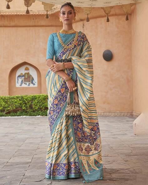 Buy Yellow Sarees for Women by FABMORA Online | Ajio.com