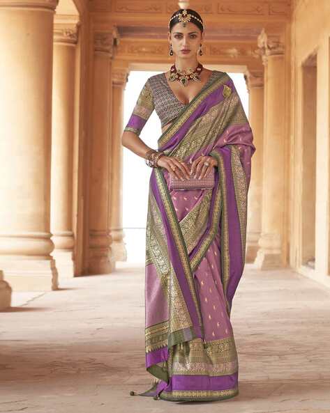 Buy Purple Pattu Saree for Women Online from India's Luxury Designers 2024