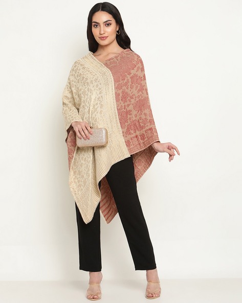 Floral Woven Poncho Price in India