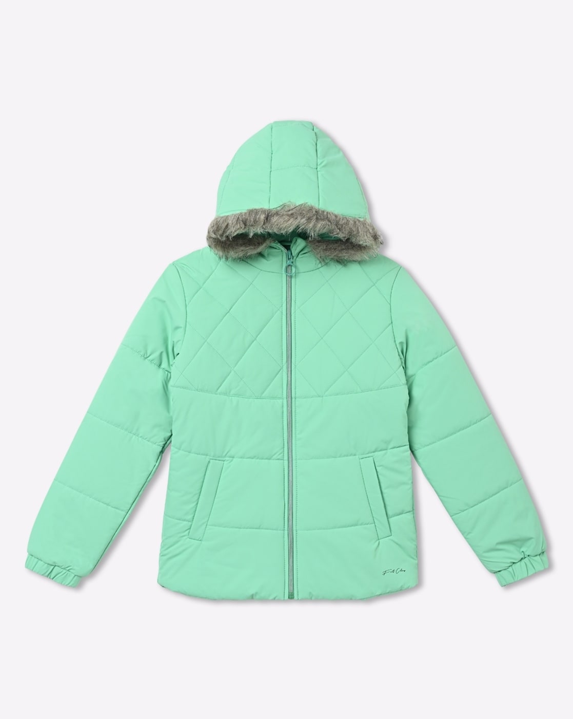 Buy Green Colourblocked Jacket for Girls Online at KIDS ONLY | 176475001