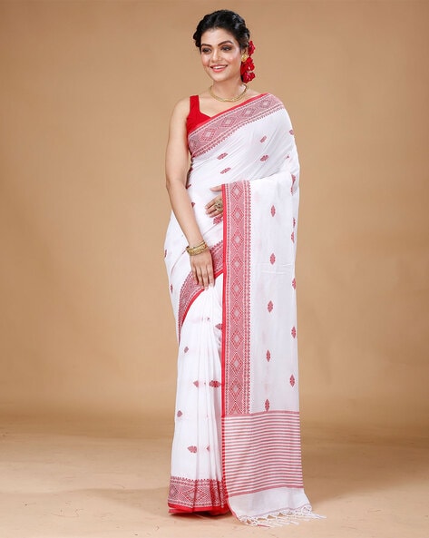 fcity.in - Hard Taant Saree Saree Shantipur Taat Saree Jamdani Saree /