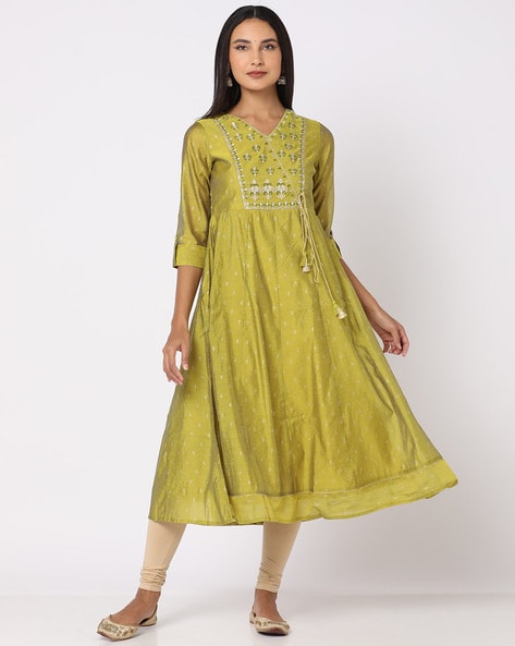 Buy Floral Print Sleeveless A-line Kurta Online at Best Prices in India -  JioMart.