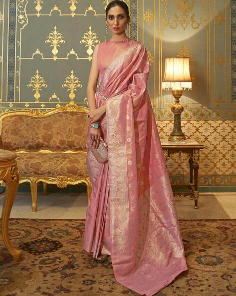 Buy Pink Sarees for Women by Ri-wah Online