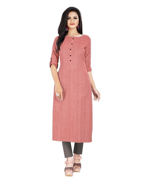 Buy Pink Kurtis Tunics for Women by KD Online Ajio