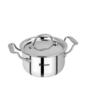 bergner Argent Triply Stainless Steel Casserole with Stainless Steel Lid, 16 cm, 1.6 Litres, Induction Base-picture-17