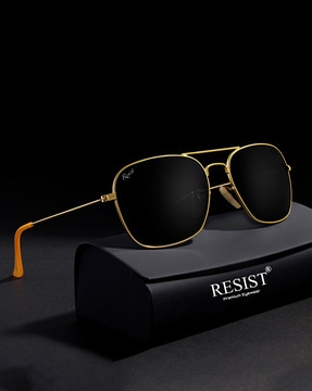 Resist Eyewear MARKBFBLACK UV-Protected Wayfarers For Men (Black, FS)