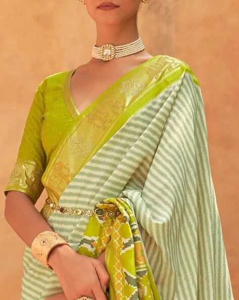 Celebrity Clothing | Enquire & Shop for Abhinaya Benarasi Saree - Lime