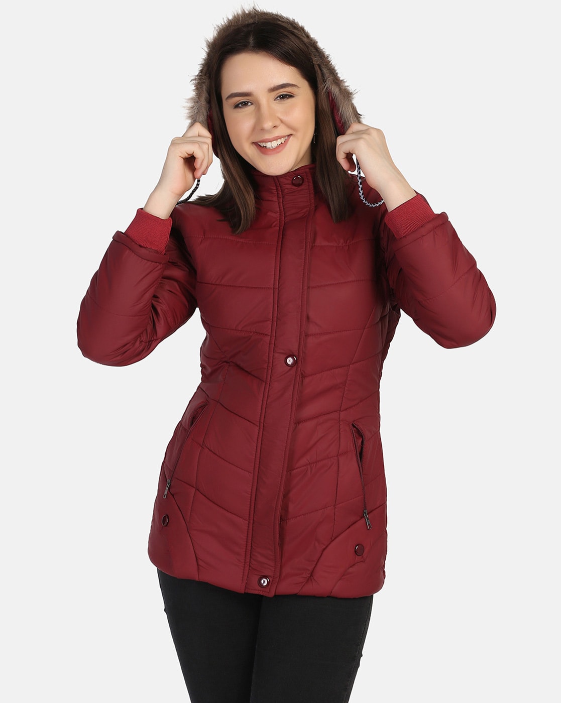 Buy Black Jackets & Coats for Women by COTTINFAB Online | Ajio.com