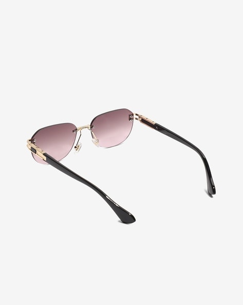 Rectangle metal frame classic aviator sunglasses