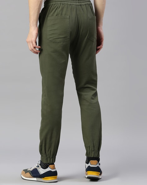 Olive green cheap jogger pants