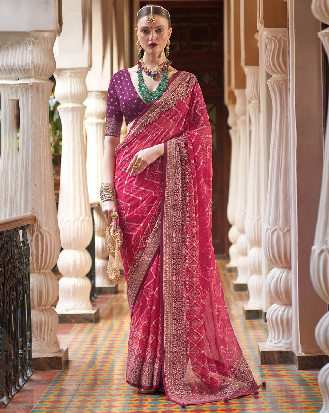 Buy Leheriya Sarees Online with Latest Designs