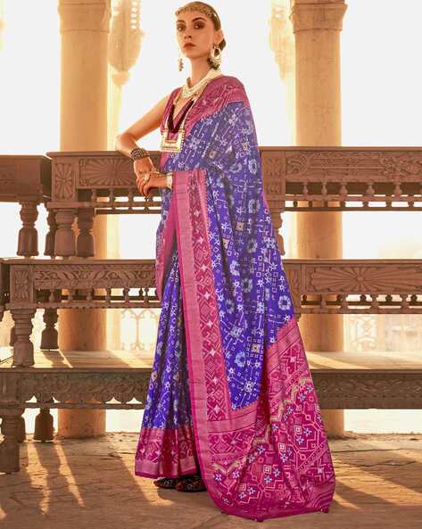 Purple Coloured Paithani Soft Pure Silk waeving Rich Pallu with Meenak –  Royskart