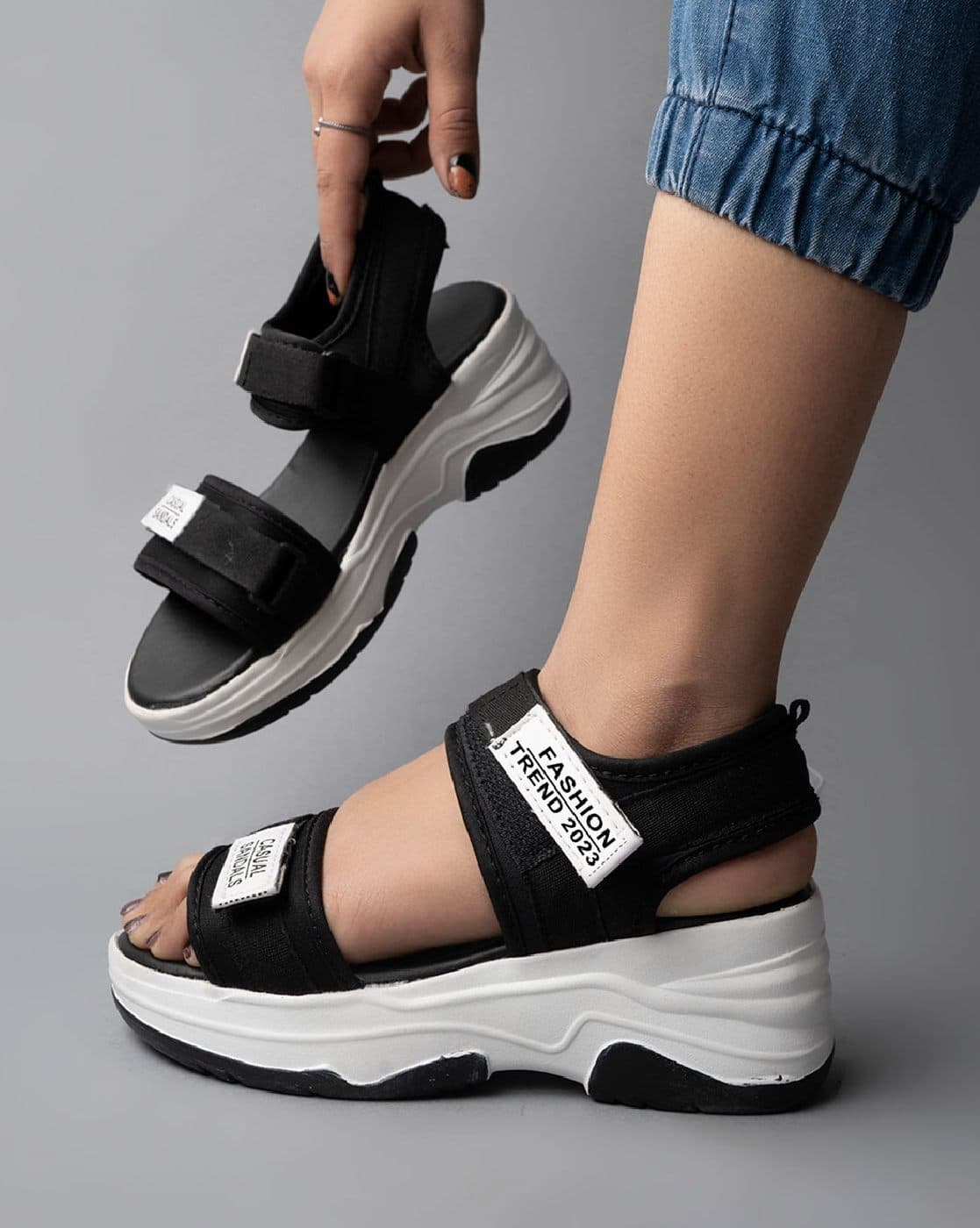 Casual Sandals Trendy Sandals 2019 Buy Black Heeled Sandals For