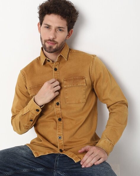 Cozy Up Multi Pocket Casual Denim Men's Short Sleeve Cotton Shirt | Lazada  PH-calidas.vn