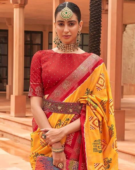 Buy Dandelion Yellow Brasso Saree online-Karagiri – Karagiri Global