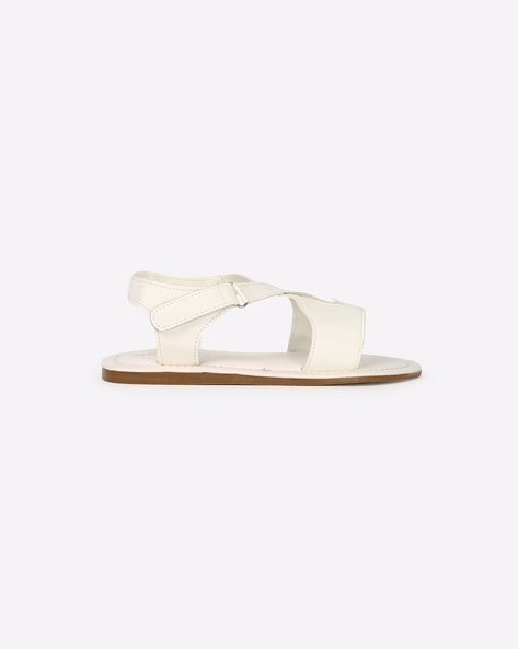 Girls white leather online sandals