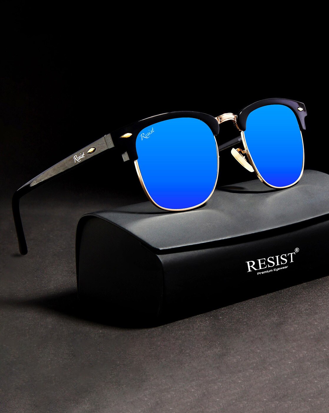 Blue 2025 clubmaster sunglasses