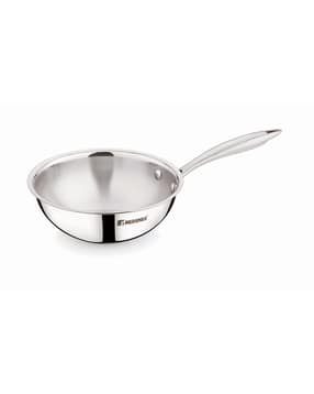 bergner Argent Triply Stainless Steel Wok / Kadhai, 18 cm, 1.3 Liters, Induction Base-picture-49