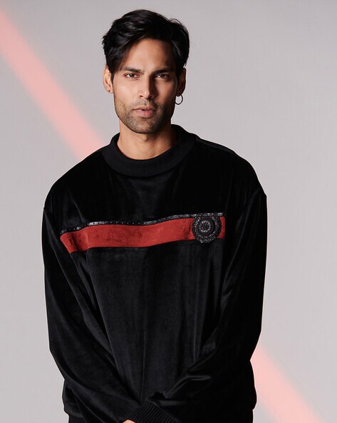 Velvet sweatshirt online men's